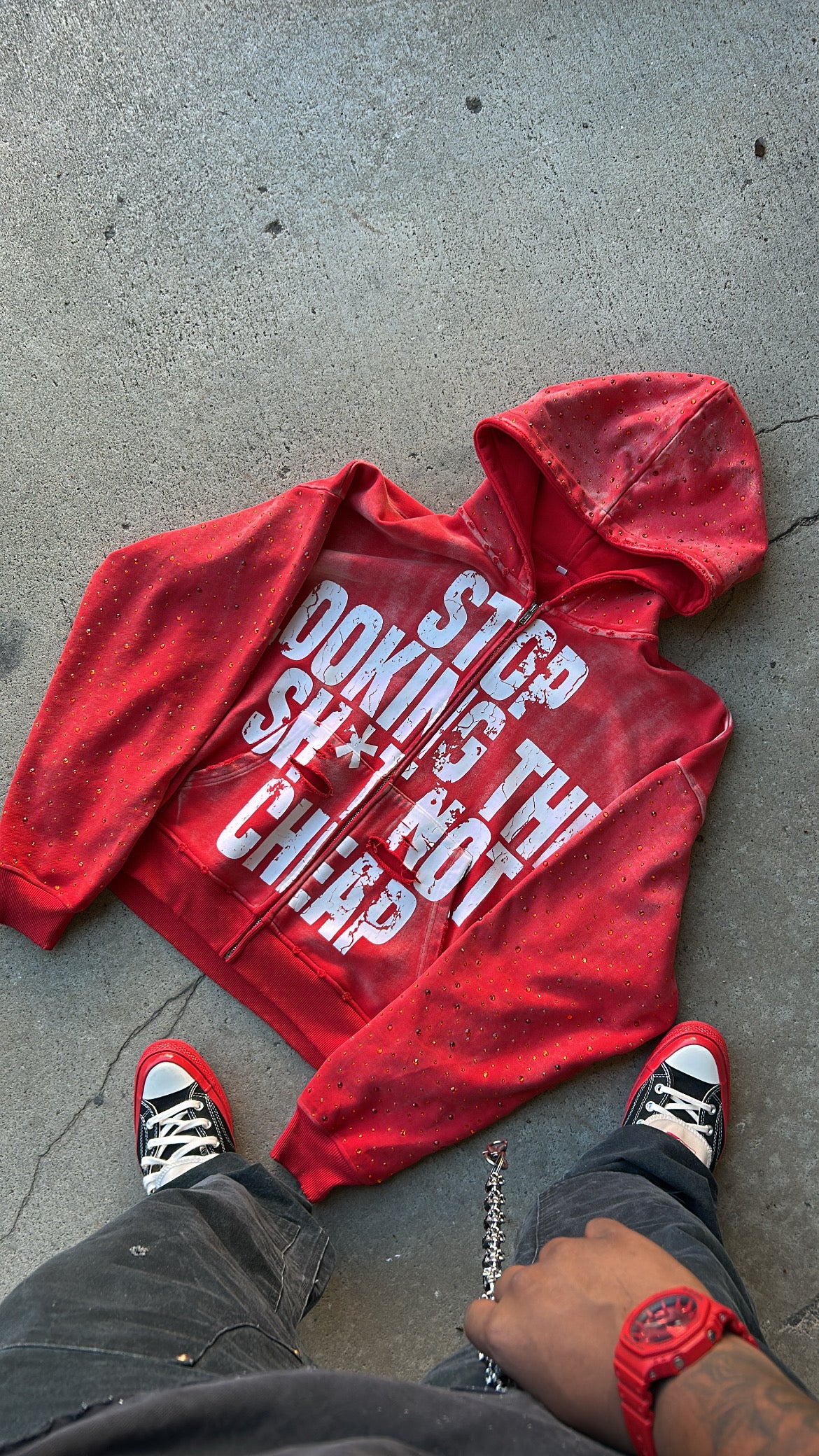 Red zipup