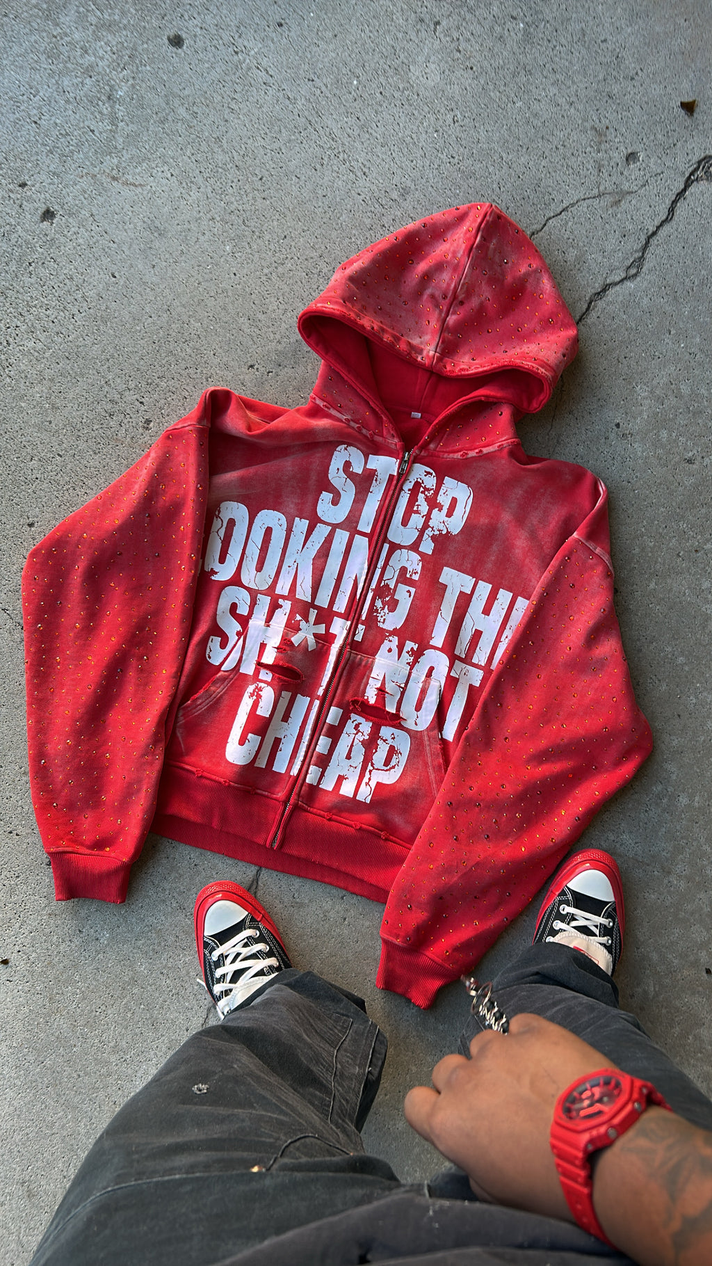 Red zipup